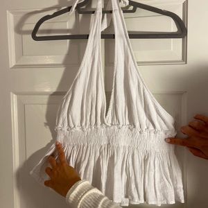 Halter White Crop Top
